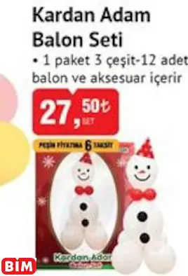 KARDAN ADAM BALON SETİ KARDAN ADAM BALON SETİ